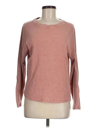 Pre-owned Time And Tru Long Sleeve T-shirt In Pink