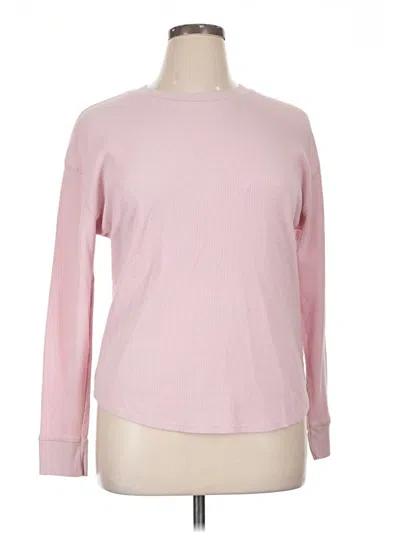 Pre-owned Time And Tru Long Sleeve T-shirt In Pink