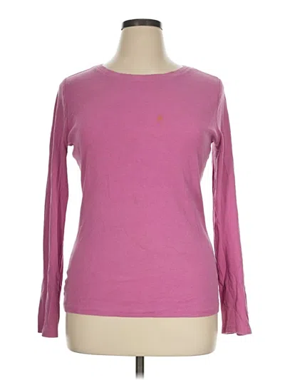 Pre-owned Time And Tru Long Sleeve T-shirt In Pink