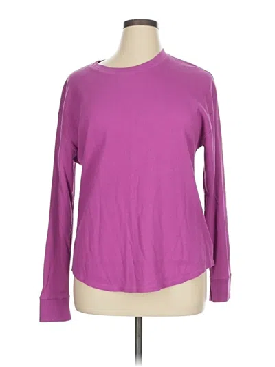 Pre-owned Time And Tru Long Sleeve T-shirt In Purple
