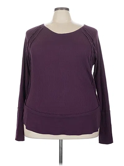 Pre-owned Time And Tru Long Sleeve T-shirt In Purple