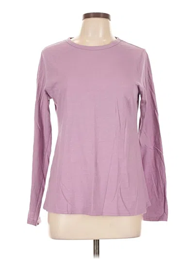 Pre-owned Time And Tru Long Sleeve T-shirt In Purple