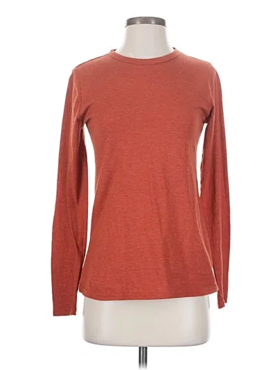 Pre-owned Time And Tru Long Sleeve T-shirt In Red