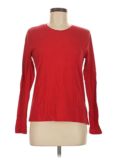 Pre-owned Time And Tru Long Sleeve T-shirt In Red