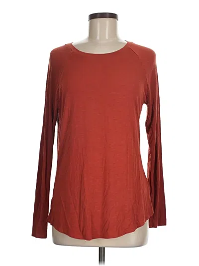 Pre-owned Time And Tru Long Sleeve T-shirt In Red