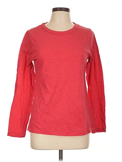 Pre-owned Time And Tru Long Sleeve T-shirt In Red