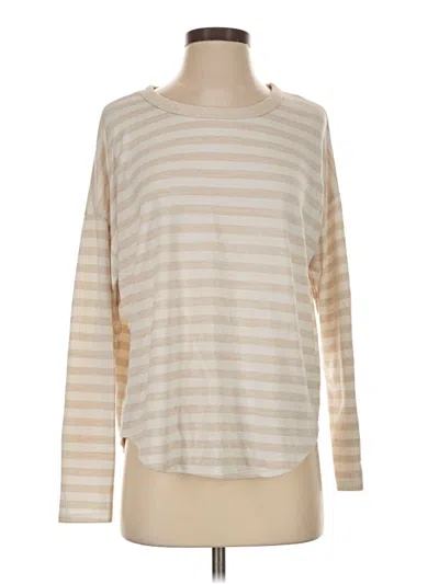 Pre-owned Time And Tru Long Sleeve T-shirt In Tan