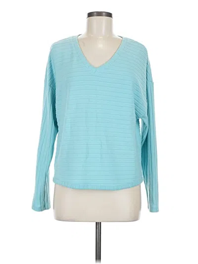 Pre-owned Time And Tru Long Sleeve T-shirt In Teal