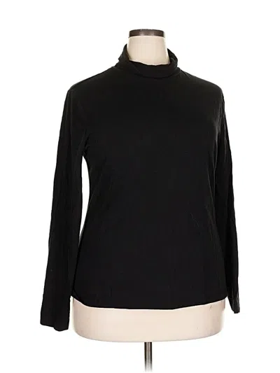 Pre-owned Time And Tru Long Sleeve Turtleneck In Black