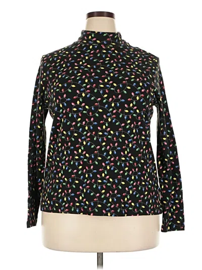 Pre-owned Time And Tru Long Sleeve Turtleneck In Black