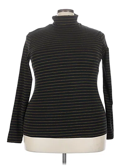 Pre-owned Time And Tru Long Sleeve Turtleneck In Black