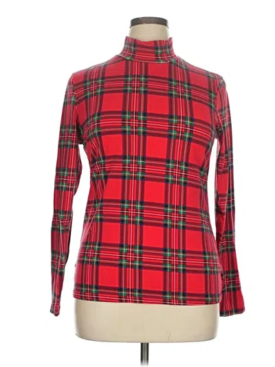Pre-owned Time And Tru Long Sleeve Turtleneck In Red
