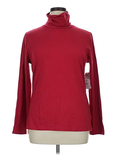 Time And Tru Long Sleeve Turtleneck In Red