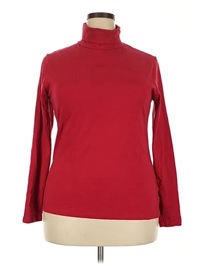 Pre-owned Time And Tru Long Sleeve Turtleneck In Red