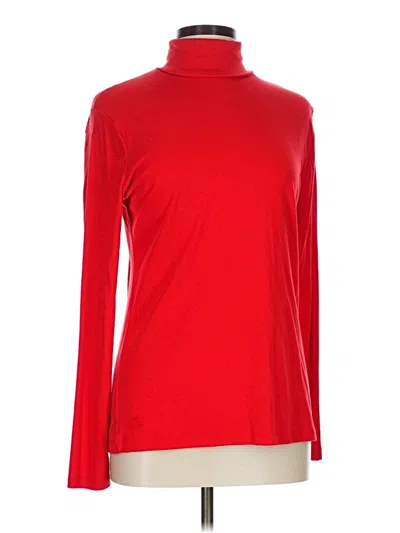Pre-owned Time And Tru Long Sleeve Turtleneck In Red