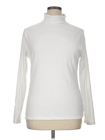 Pre-owned Time And Tru Long Sleeve Turtleneck In White