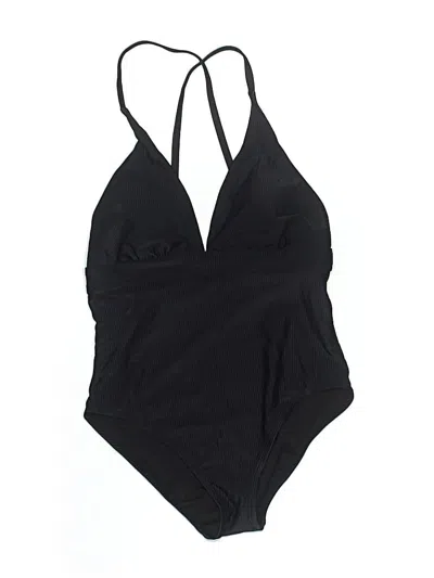 Pre-owned Time And Tru One Piece Swimsuit In Black