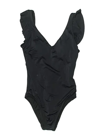 Pre-owned Time And Tru One Piece Swimsuit In Black