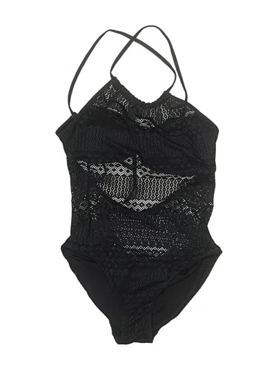 Pre-owned Time And Tru One Piece Swimsuit In Black