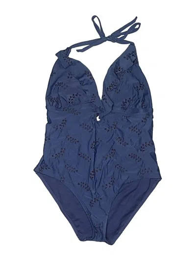 Pre-owned Time And Tru One Piece Swimsuit In Blue