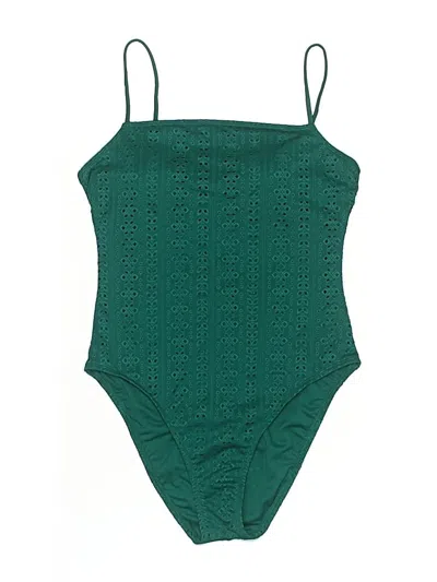 Pre-owned Time And Tru One Piece Swimsuit In Green