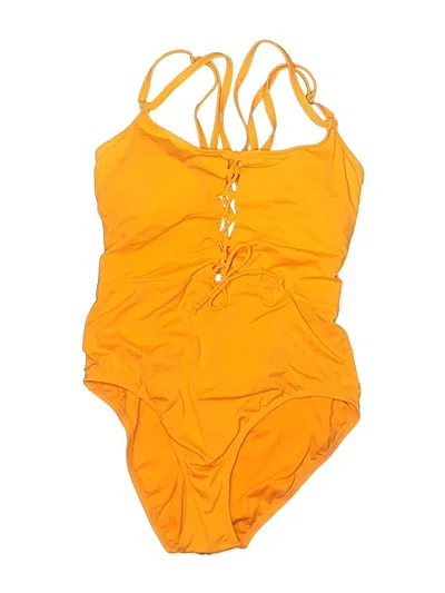 Pre-owned Time And Tru One Piece Swimsuit In Orange