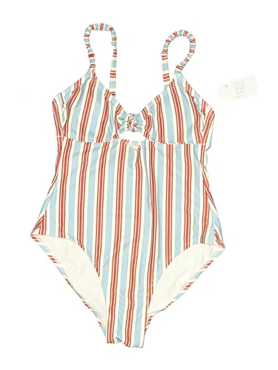 Time And Tru One Piece Swimsuit In Red