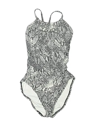 Pre-owned Time And Tru One Piece Swimsuit In Silver