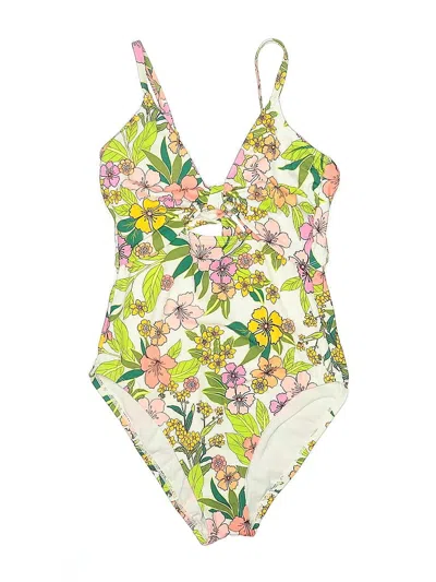 Pre-owned Time And Tru One Piece Swimsuit In Yellow