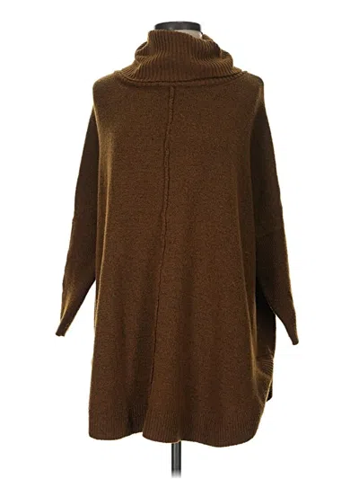 Pre-owned Time And Tru Poncho In Brown