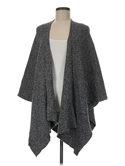 Pre-owned Time And Tru Poncho In Gray