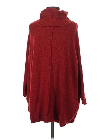 Pre-owned Time And Tru Poncho In Red