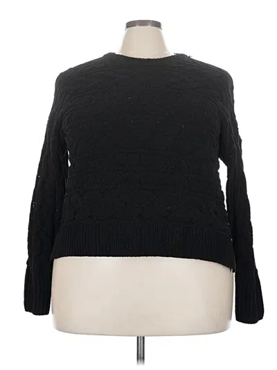 Pre-owned Time And Tru Pullover Sweater In Black