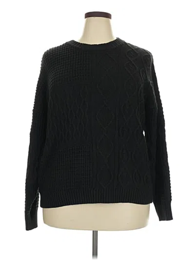Pre-owned Time And Tru Pullover Sweater In Black