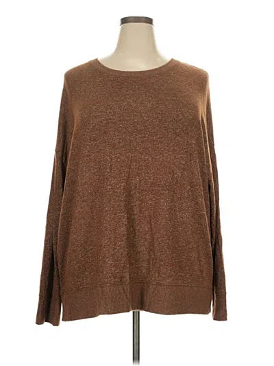Pre-owned Time And Tru Pullover Sweater In Brown