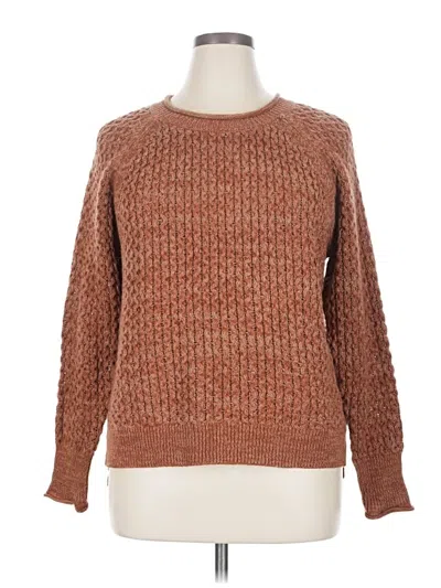 Pre-owned Time And Tru Pullover Sweater In Brown