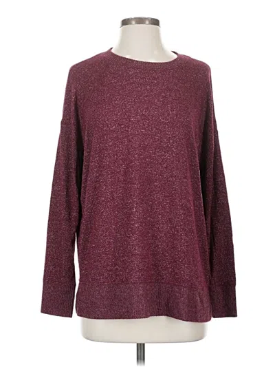 Pre-owned Time And Tru Pullover Sweater In Burgundy