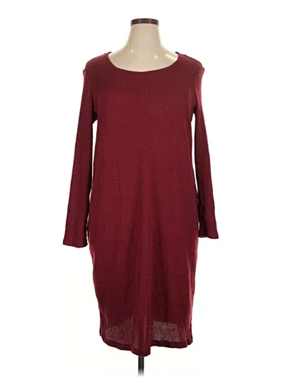 Pre-owned Time And Tru Pullover Sweater In Burgundy