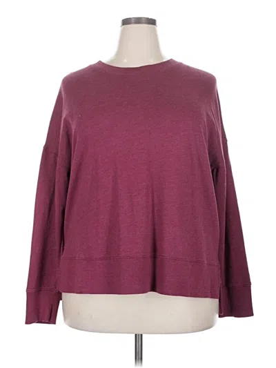 Pre-owned Time And Tru Pullover Sweater In Burgundy