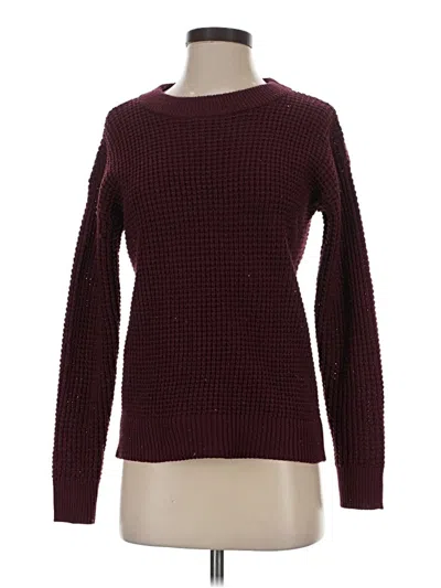 Pre-owned Time And Tru Pullover Sweater In Burgundy