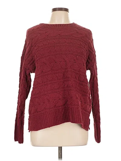 Time And Tru Pullover Sweater In Burgundy