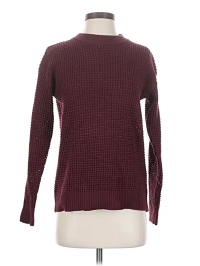 Pre-owned Time And Tru Pullover Sweater In Burgundy