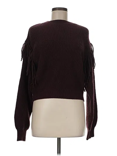 Pre-owned Time And Tru Pullover Sweater In Burgundy