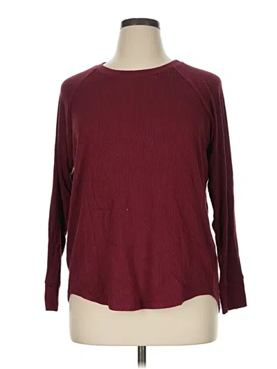 Pre-owned Time And Tru Pullover Sweater In Burgundy