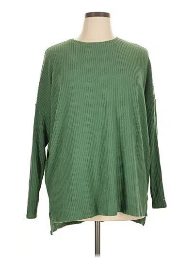 Pre-owned Time And Tru Pullover Sweater In Green