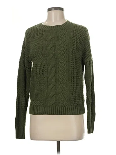 Pre-owned Time And Tru Pullover Sweater In Green