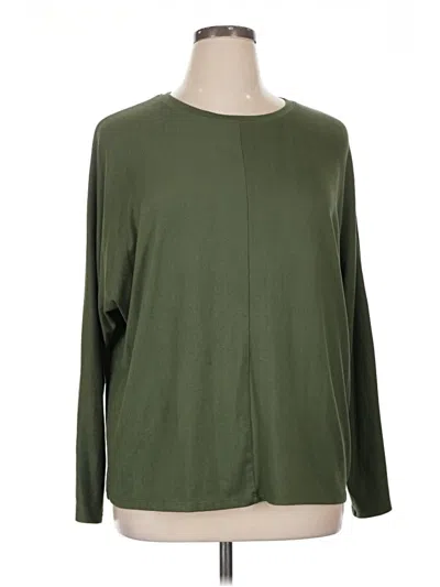 Pre-owned Time And Tru Pullover Sweater In Green