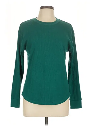 Pre-owned Time And Tru Pullover Sweater In Green