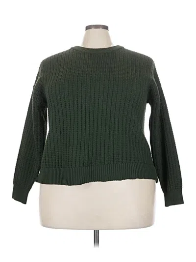 Pre-owned Time And Tru Pullover Sweater In Green