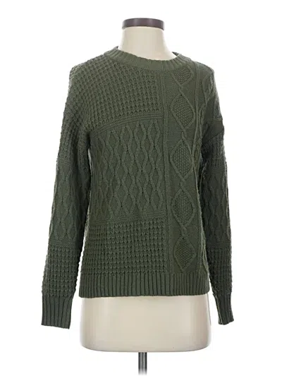 Pre-owned Time And Tru Pullover Sweater In Green